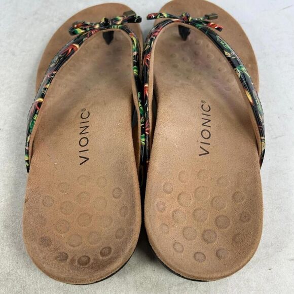 Vionic Bella II Womens Thong Sandals US 9 Tropical Flip Flop Comfort Flats Shoes - Picture 10 of 10